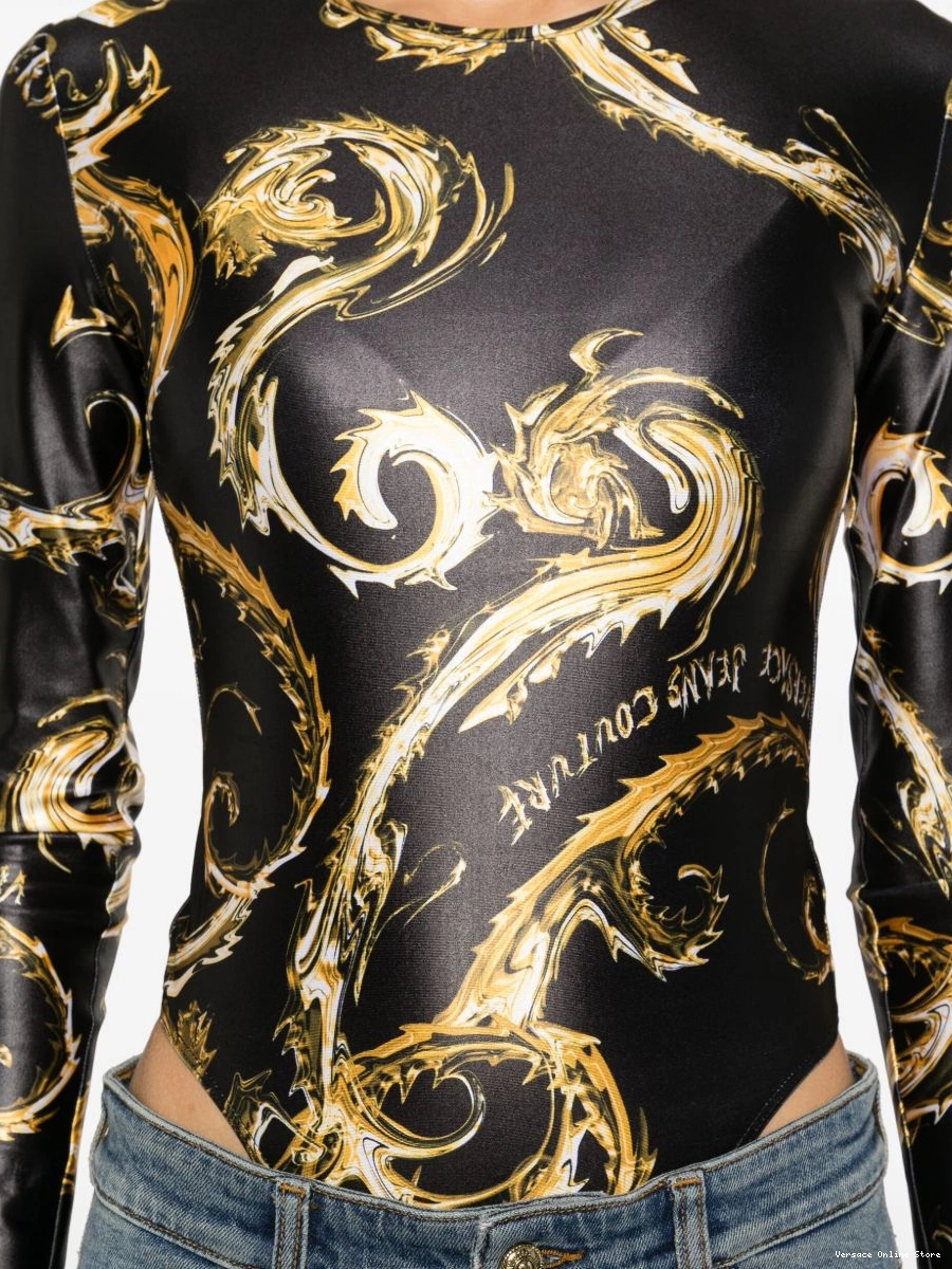 Affordable Jeans Women Versace Chromo Couture Couture bodysuit 0324